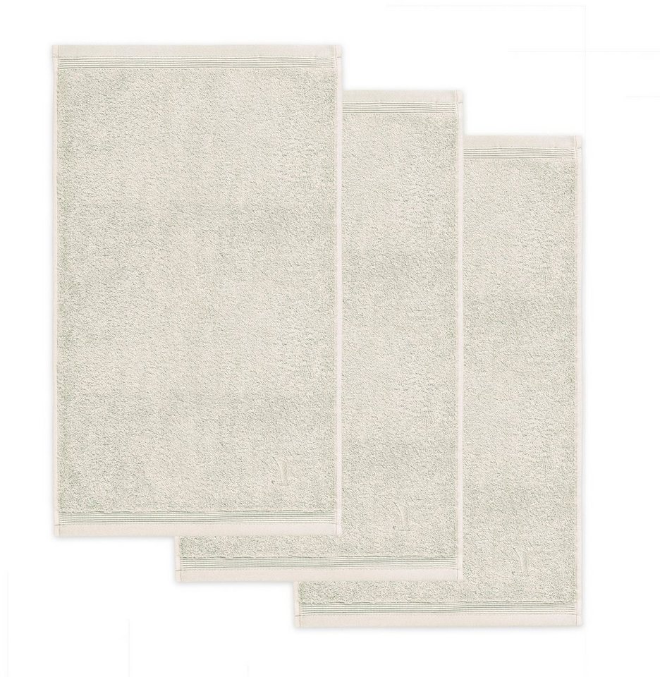 Möve Gästehandtücher Superwuschel, Walkfrottee (Set, 3-St), Gästehandtücher Set mit Bordüre, 100% Premium Cotton Baumwolle, weich von Möve