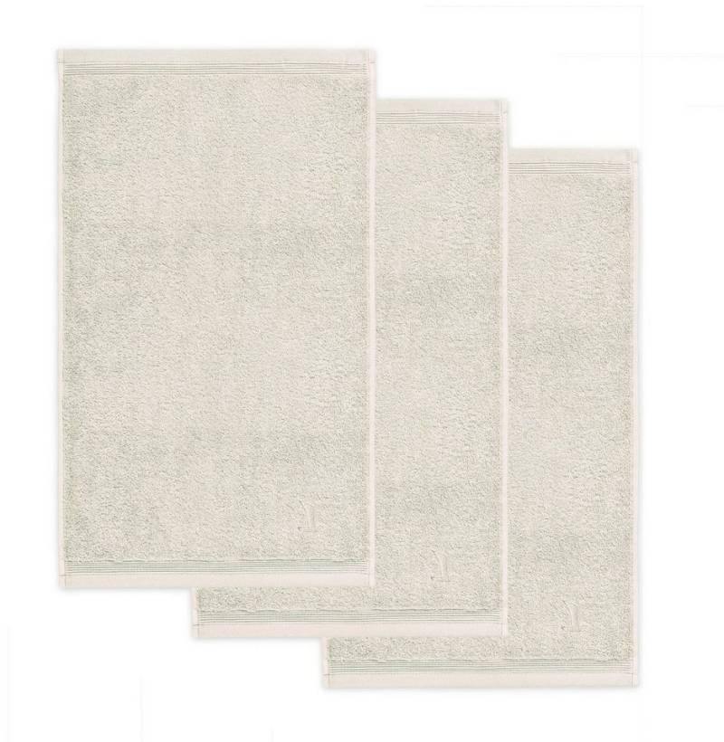 Möve Gästehandtücher Superwuschel, Walkfrottee (Set, 3-St), Gästehandtücher Set mit Bordüre, 100% Premium Cotton Baumwolle, weich von Möve