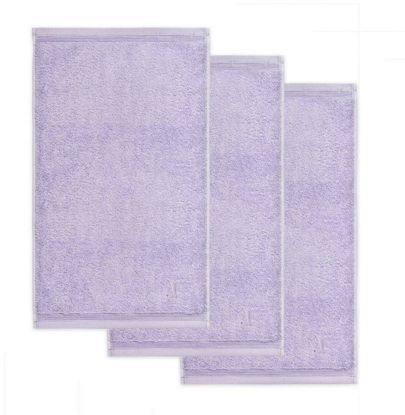 Möve Gästehandtücher Superwuschel, Walkfrottee (Set, 3-St), Gästehandtücher Set mit Bordüre, 100% Premium Cotton Baumwolle, weich von Möve