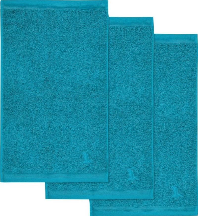 Möve Gästehandtücher Superwuschel, Walkfrottee (Set, 3-St), Gästehandtücher Set mit Bordüre, 100% Premium Cotton Baumwolle, weich von Möve