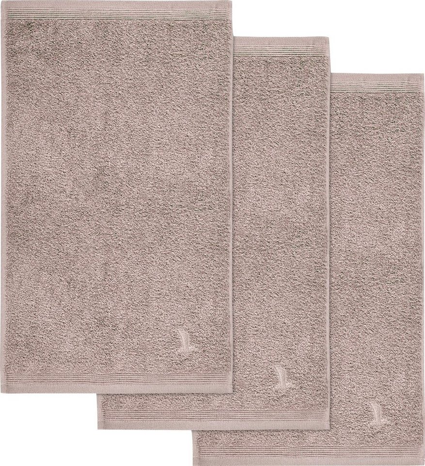 Möve Gästehandtücher Superwuschel, Walkfrottee (Set, 3-St), Gästehandtücher Set mit Bordüre, 100% Premium Cotton Baumwolle, weich von Möve