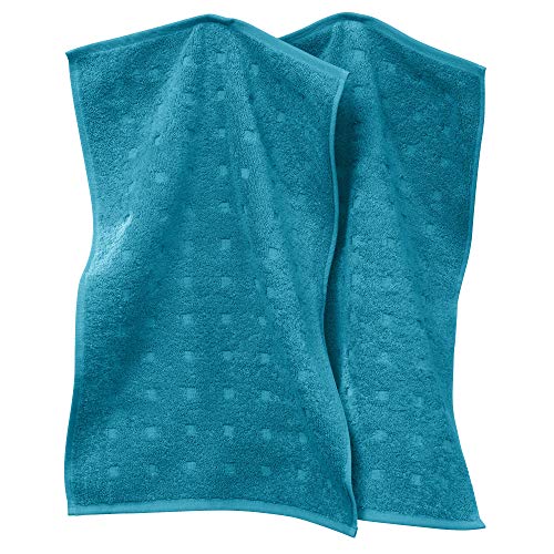 Möve Gästetuch 2er-Pack Quadretti Walk-Frottier Petrol Größe 30x50 cm Möve Gästetuch 2er-Pack Quadretti Walk-Frottier Petrol Größe 30x50 cm von Möve