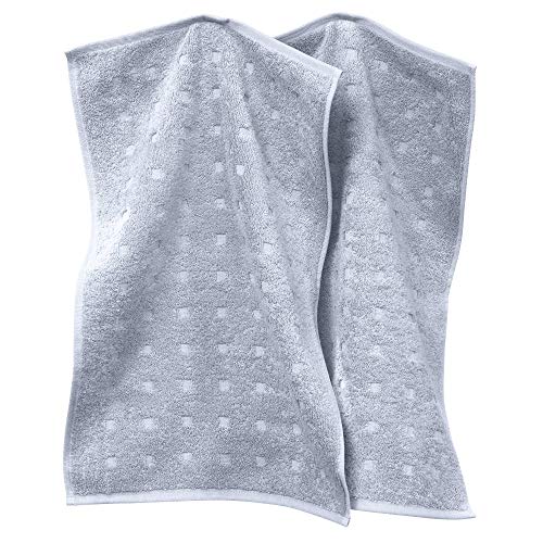 Möve Gästetuch 2er-Pack Quadretti Walk-Frottier Silber Größe 30x50 cm Möve Gästetuch 2er-Pack Quadretti Walk-Frottier Silber Größe 30x50 cm von Möve