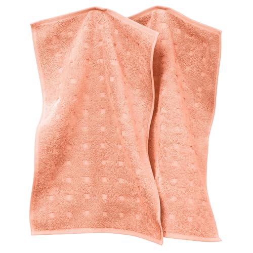 Möve Gästetuch 2er-Pack Quadretti Walk-Frottier apricot Größe 30x50 cm Möve Gästetuch 2er-Pack Quadretti Walk-Frottier apricot Größe 30x50 cm von Möve