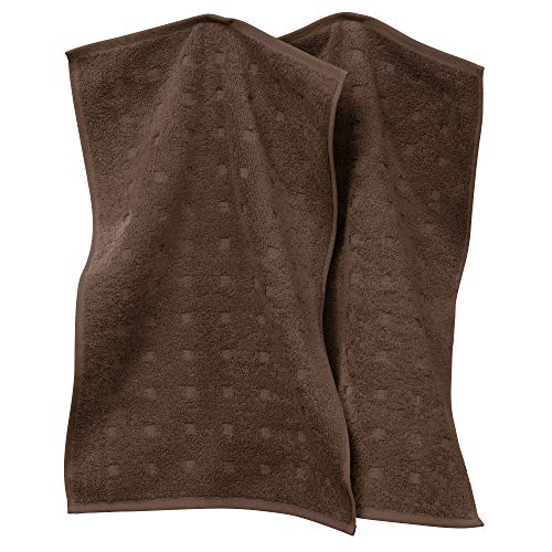 Möve Gästetuch 2er-Pack Quadretti Walk-Frottier braun Größe 30x50 cm von Möve