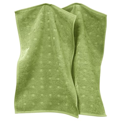 Möve Gästetuch 2er-Pack Quadretti Walk-Frottier grün Größe 30x50 cm Möve Gästetuch 2er-Pack Quadretti Walk-Frottier grün Größe 30x50 cm von Möve