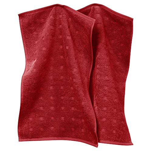 Möve Gästetuch 2er-Pack Quadretti Walk-Frottier rot Größe 30x50 cm Möve Gästetuch 2er-Pack Quadretti Walk-Frottier rot Größe 30x50 cm von Möve