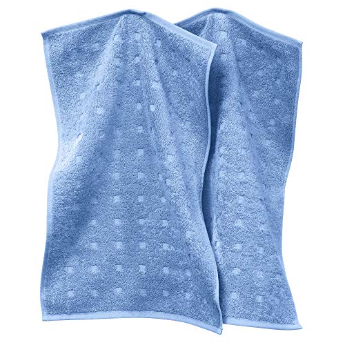 Möve Gästetuch 2er-Pack Quadretti Walk-Frottier hellblau Größe 30x50 cm Möve Gästetuch 2er-Pack Quadretti Walk-Frottier hellblau Größe 30x50 cm von Möve