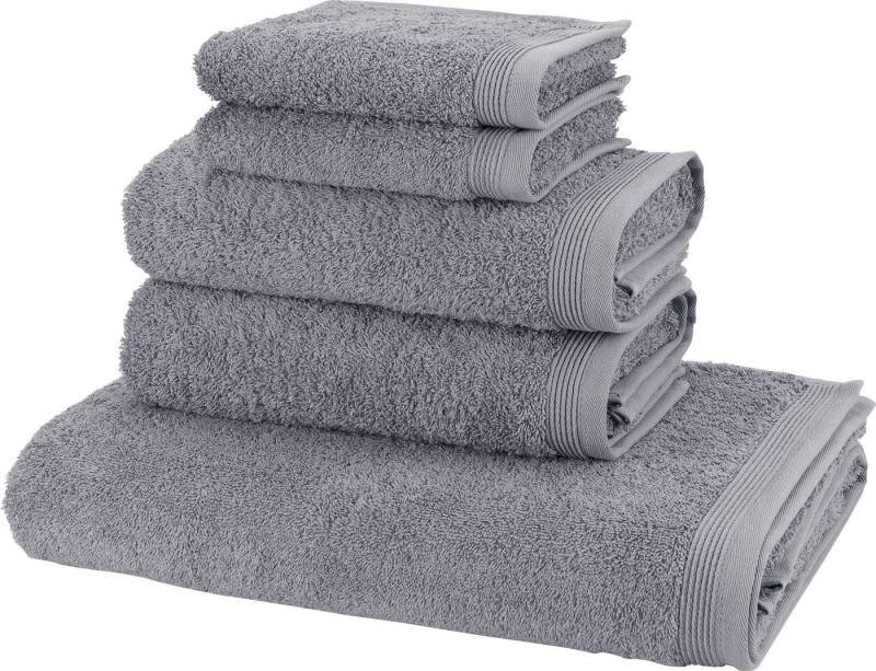 Möve Handtuch Set Basic, Walkfrottier (Set, 5-St), 5tlg.-Set: 2xGäste- 2xHand- und 1xBadetuch in Walkfrottier Qualität von Möve