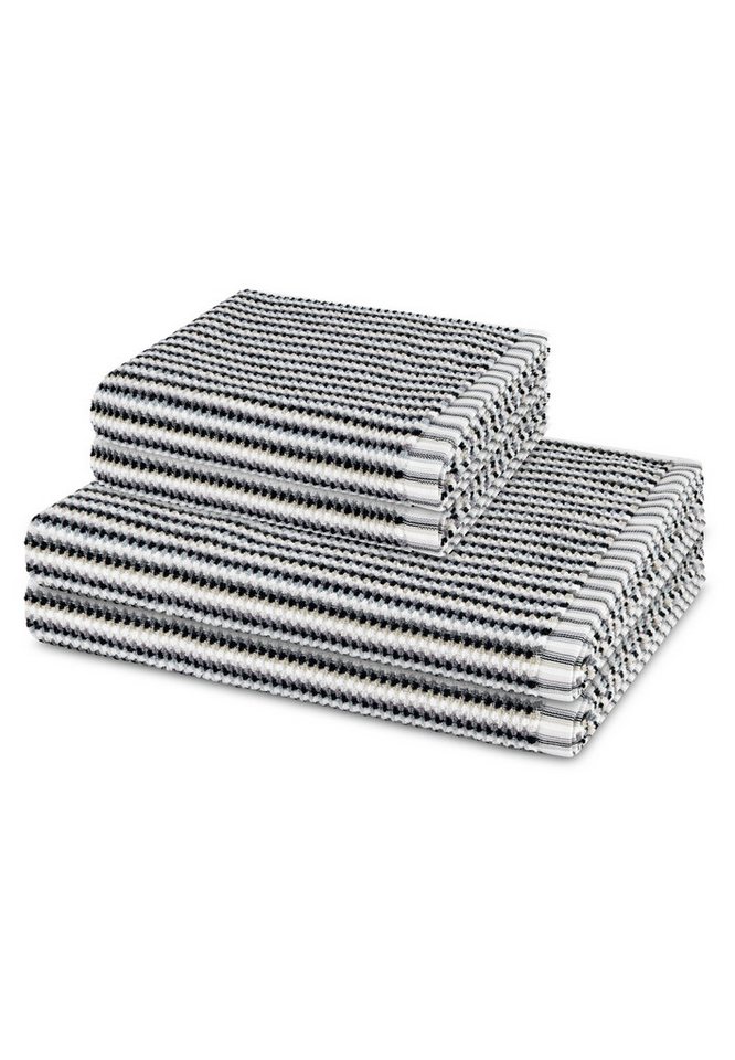 Möve Handtuch Set Bliss, Walkfrottee (Spar-Set, 4-St), 2 X Handtuch 2 X Duschtuch im Set - Baumwolle - Saugstark von Möve