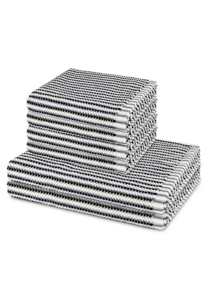 Möve Handtuch Set Bliss, Walkfrottee (Spar-Set, 6-St), 4 X Handtuch 2 X Duschtuch im Set - Baumwolle - Saugstark von Möve