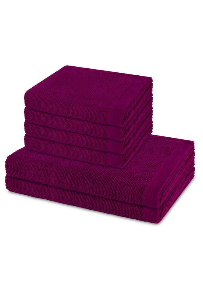 Möve Handtuch Set Bliss, Walkfrottee (Spar-Set, 6-St), 4 X Handtuch 2 X Duschtuch im Set - Baumwolle - Saugstark von Möve
