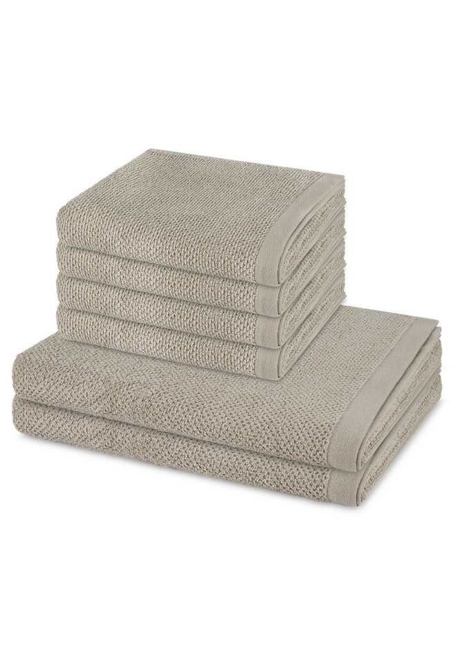 Möve Handtuch Set Bliss, Walkfrottee (Spar-Set, 6-St), 4 X Handtuch 2 X Duschtuch im Set - Baumwolle - Saugstark von Möve