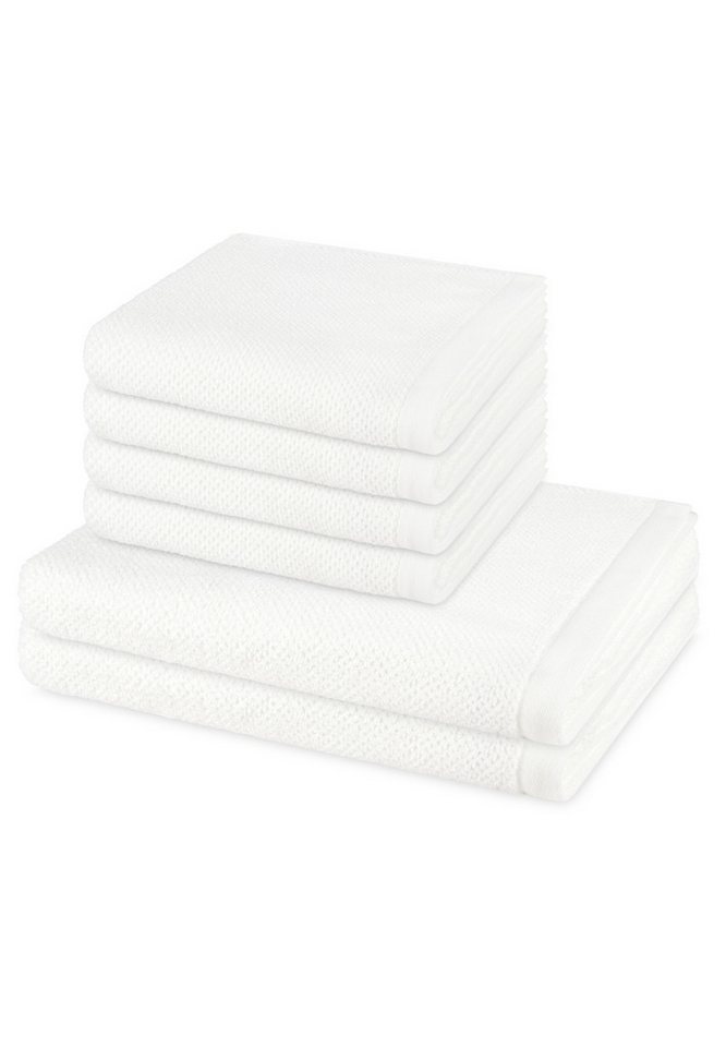 Möve Handtuch Set Bliss, Walkfrottee (Spar-Set, 6-St), 4 X Handtuch 2 X Duschtuch im Set - Baumwolle - Saugstark von Möve
