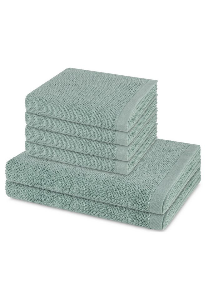 Möve Handtuch Set Bliss, Walkfrottee (Spar-Set, 6-St), 4 X Handtuch 2 X Duschtuch im Set - Baumwolle - Saugstark von Möve