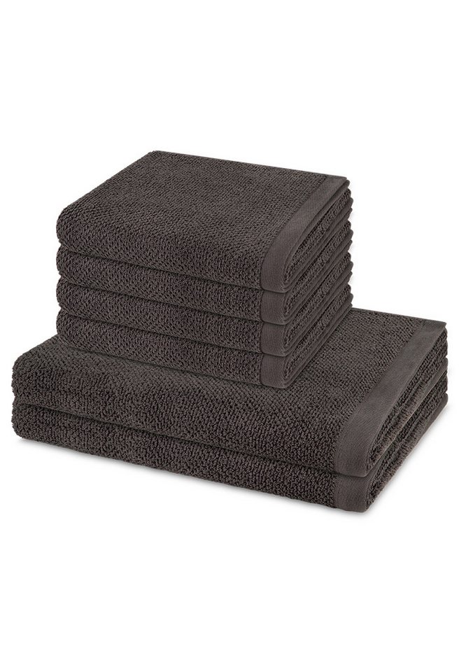 Möve Handtuch Set Bliss, Walkfrottee (Spar-Set, 6-St), 4 X Handtuch 2 X Duschtuch im Set - Baumwolle - Saugstark von Möve