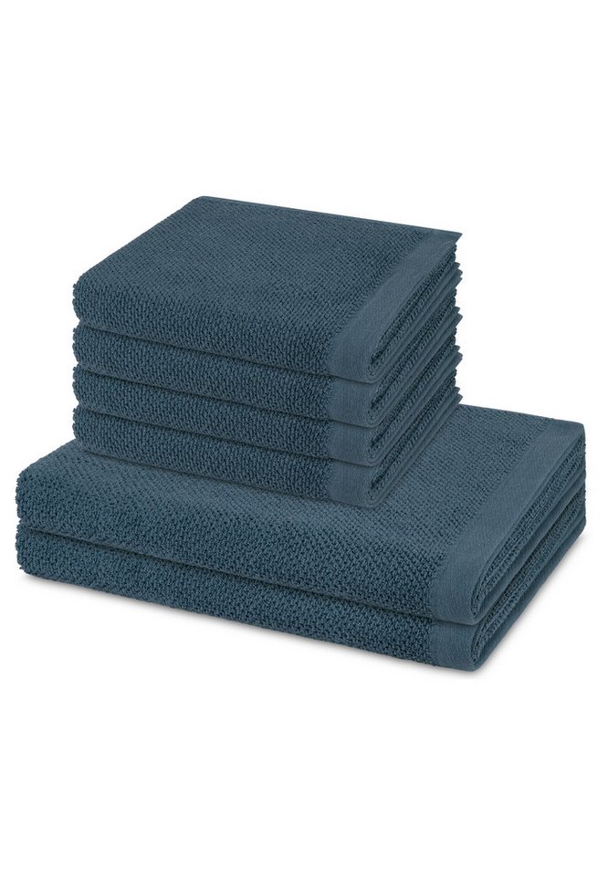 Möve Handtuch Set Bliss, Walkfrottee (Spar-Set, 6-St), 4 X Handtuch 2 X Duschtuch im Set - Baumwolle - Saugstark von Möve