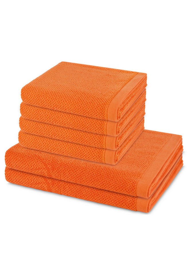 Möve Handtuch Set Bliss, Walkfrottee (Spar-Set, 6-St), 4 X Handtuch 2 X Duschtuch im Set - Baumwolle - Saugstark von Möve