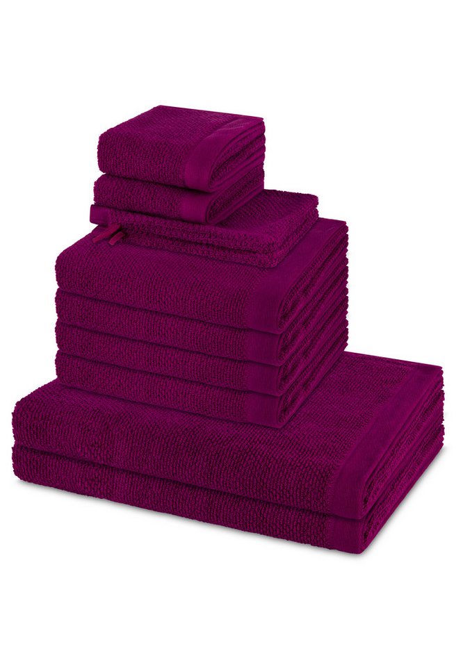 Möve Handtuch Set Bliss, Walkfrottee (Spar-Set, 8-St), 2 X Wasch- 2 X Gäste- 2 X Dusch- 2 X Handtuch im Set - Baumwolle von Möve