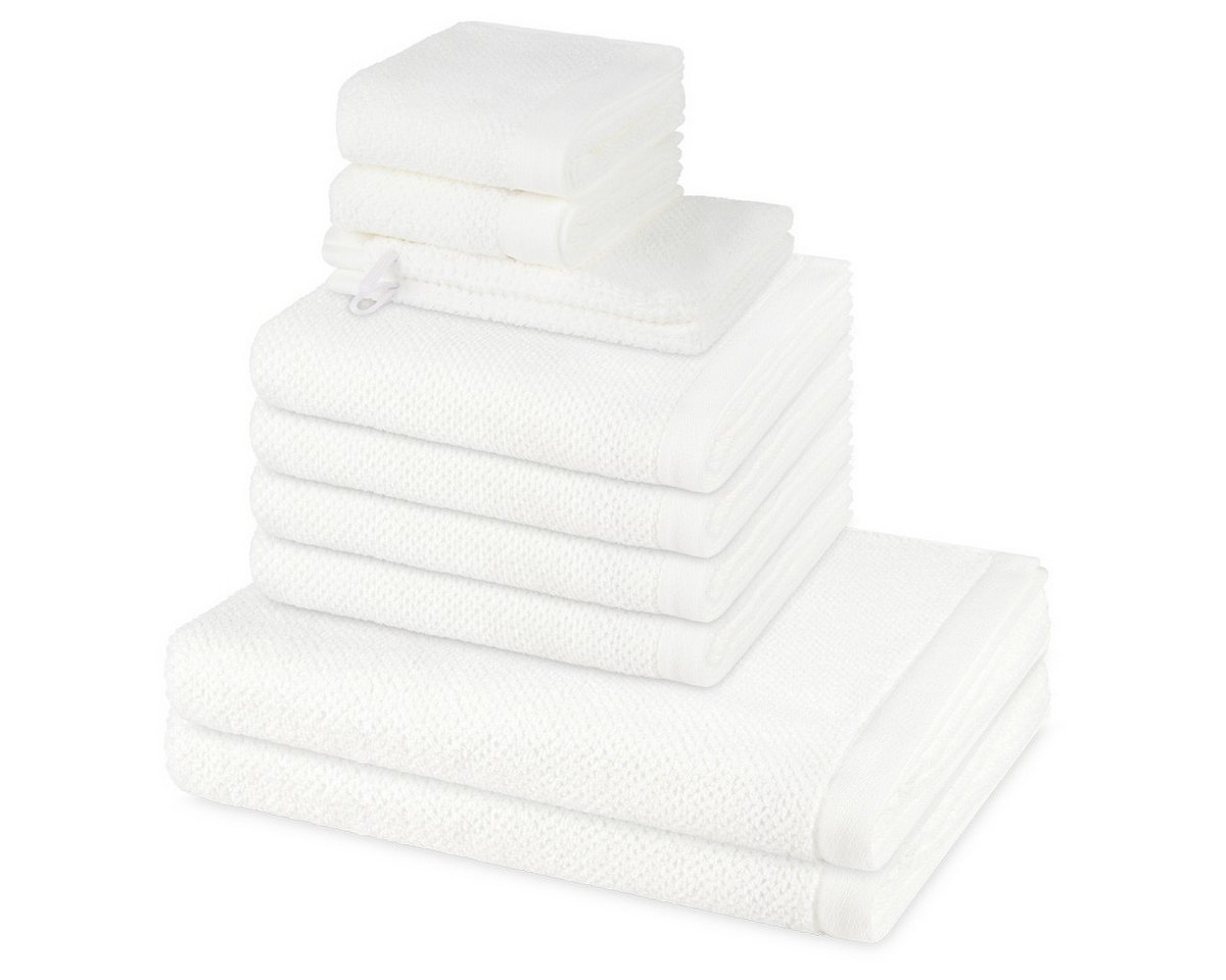 Möve Handtuch Set Bliss, Walkfrottee (Spar-Set, 8-St), 2 X Wasch- 2 X Gäste- 2 X Dusch- 2 X Handtuch im Set - Baumwolle von Möve