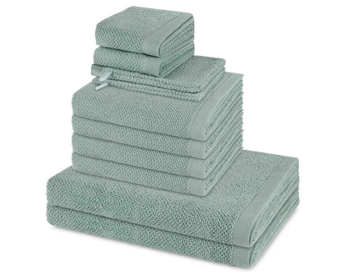 Möve Handtuch Set Bliss, Walkfrottee (Spar-Set, 8-St), 2 X Wasch- 2 X Gäste- 2 X Dusch- 2 X Handtuch im Set - Baumwolle von Möve