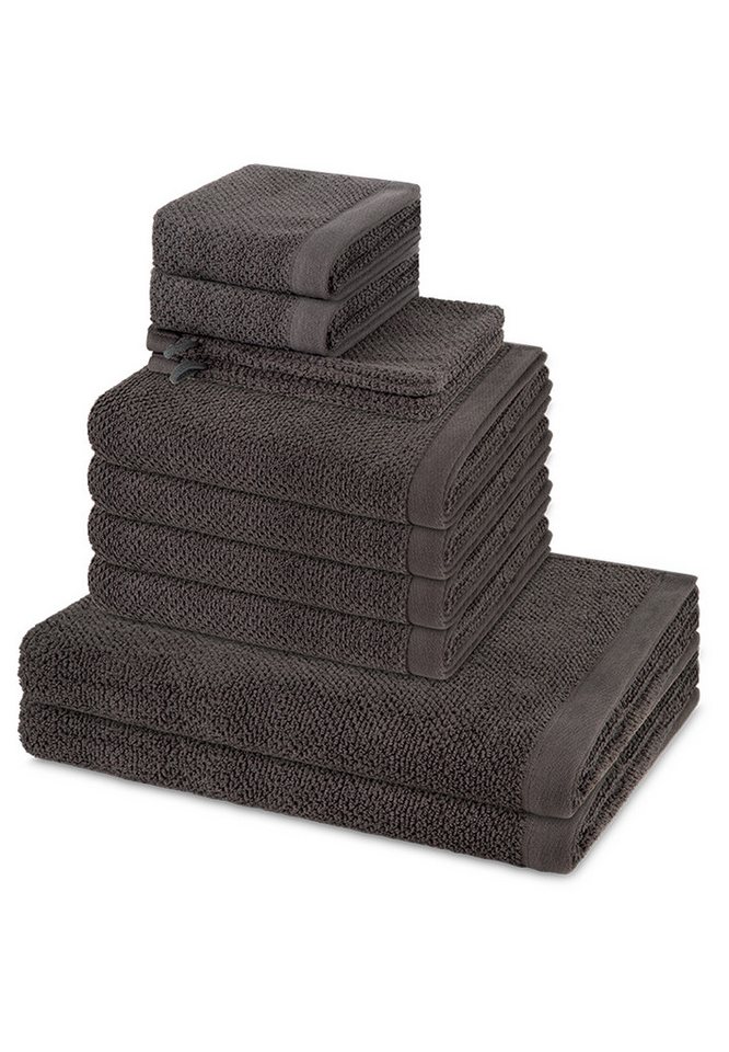 Möve Handtuch Set Bliss, Walkfrottee (Spar-Set, 8-St), 2 X Wasch- 2 X Gäste- 2 X Dusch- 2 X Handtuch im Set - Baumwolle von Möve