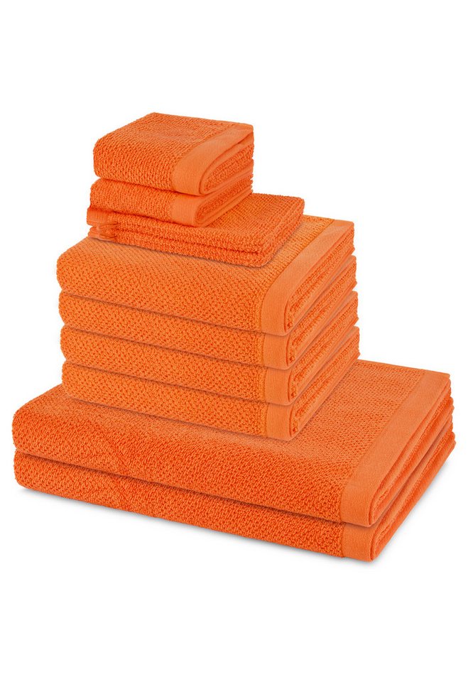 Möve Handtuch Set Bliss, Walkfrottee (Spar-Set, 8-St), 2 X Wasch- 2 X Gäste- 2 X Dusch- 2 X Handtuch im Set - Baumwolle von Möve