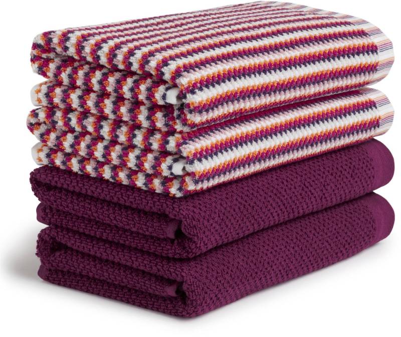 Möve Handtuch Set Bliss Handtuch Set, Walkfrottier (Set, 4-St), Perlstruktur mit leichtem Massageeffekt von Möve