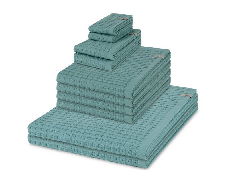 Möve Handtuch Set Piquee, Waffel-Pique (Spar-Set, 8-St), 2 X Seif- 2 X Gäste- 2 X Dusch- 2 X Handtuch im Set - Baumwolle von Möve