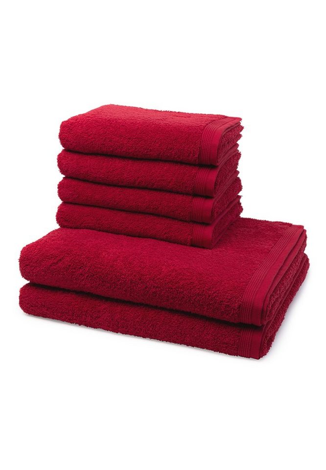 Möve Handtuch Set Superwuschel, Walkfrottee (Spar-Set, 6-St), 4 X Handtuch 2 X Duschtuch im Set - Baumwolle - Extraweiches Handtuch von Möve