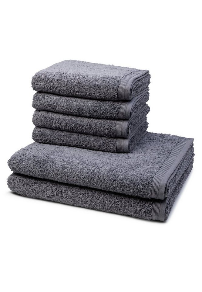 Möve Handtuch Set Superwuschel, Walkfrottee, (Spar-Set, 6-tlg), 4 X Handtuch 2 X Duschtuch - im Set - Baumwolle - von Möve