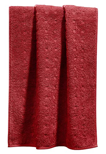 Möve Handtuch Quadretti Walk-Frottier rot Größe 50x100 cm von Möve