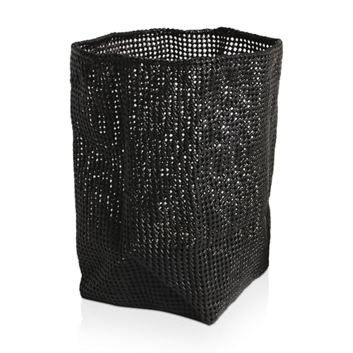 Möve Tube Großer Korb 33 x 33 x 51 cm aus formbarem Kunststoff, Black von Möve