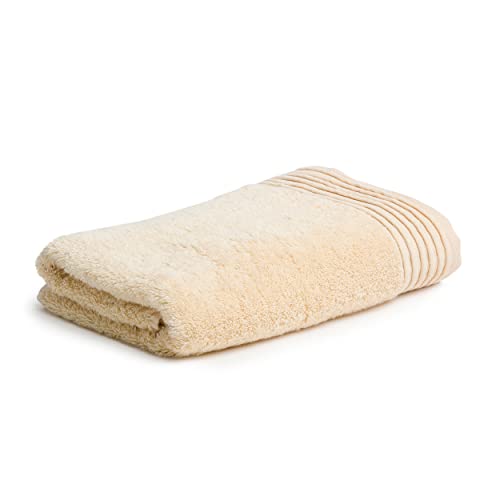 Möve Loft Uni mit Chenillebiesen Handtuch 50 x 100 cm aus 100% Baumwolle (Spinair), Beige von Möve