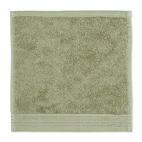 Möve Loft Uni mit Chenillebiesen Seiftuch 30 x 30 cm aus 100% Baumwolle (Spinair), Moss von Möve