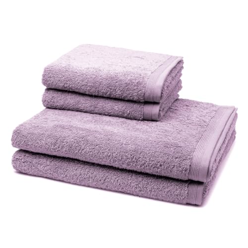 Möve - Superwuschel - 2 X Handtuch 2 X Duschtuch - im Set - Baumwolle (4er Set Lilac) von Möve