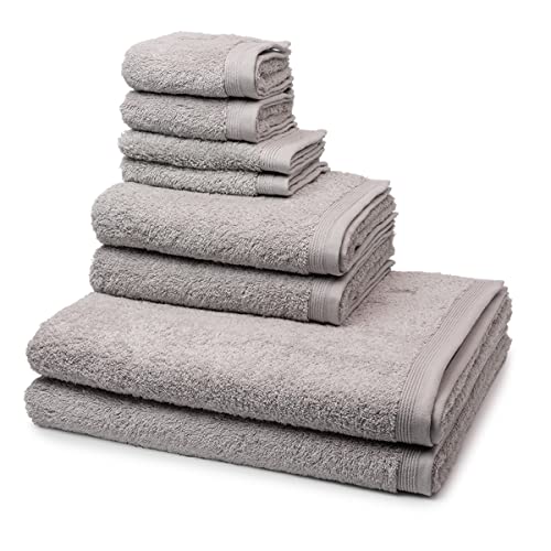 Möve - 8 teiliges Frottier-Set - Superwuschel (2 X Seif- 2 X Gäste- 2 X Dusch- 2 X Handtuch im Set) - 520 g/m2 - Baumwolle - Walkfrottee - saugstark - weich und flauschig - Cashmere von Möve