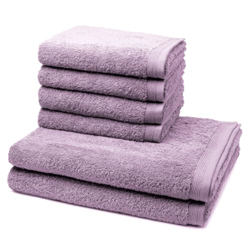 Möve - Superwuschel - 4 X Handtuch 2 X Duschtuch - im Set - Baumwolle (6er Set Lilac) von Möve