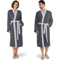 Möve Unisex-Bademantel "Superwuschel Kimono mit Blende", (1 St.), ideal für Sauna & Spa, Hotelbademantel von Möve