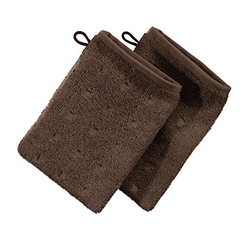 Möve Waschhandschuh 2er-Pack Quadretti Walk-Frottier braun Größe 15x20 cm Möve Waschhandschuh 2er-Pack Quadretti Walk-Frottier braun Größe 15x20 cm von Möve