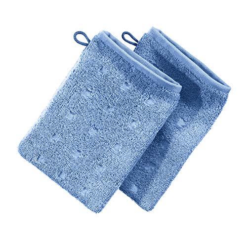 Möve Waschhandschuh 2er-Pack Quadretti Walk-Frottier hellblau Größe 15x20 cm Möve Waschhandschuh 2er-Pack Quadretti Walk-Frottier hellblau Größe 15x20 cm von Möve