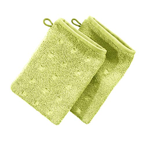 Möve Waschhandschuh 2er-Pack Quadretti Walk-Frottier hellgrün Größe 15x20 cm Möve Waschhandschuh 2er-Pack Quadretti Walk-Frottier hellgrün Größe 15x20 cm von Möve