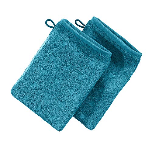 Möve Waschhandschuh 2er-Pack Quadretti Walk-Frottier Petrol Größe 15x20 cm Möve Waschhandschuh 2er-Pack Quadretti Walk-Frottier Petrol Größe 15x20 cm von Möve