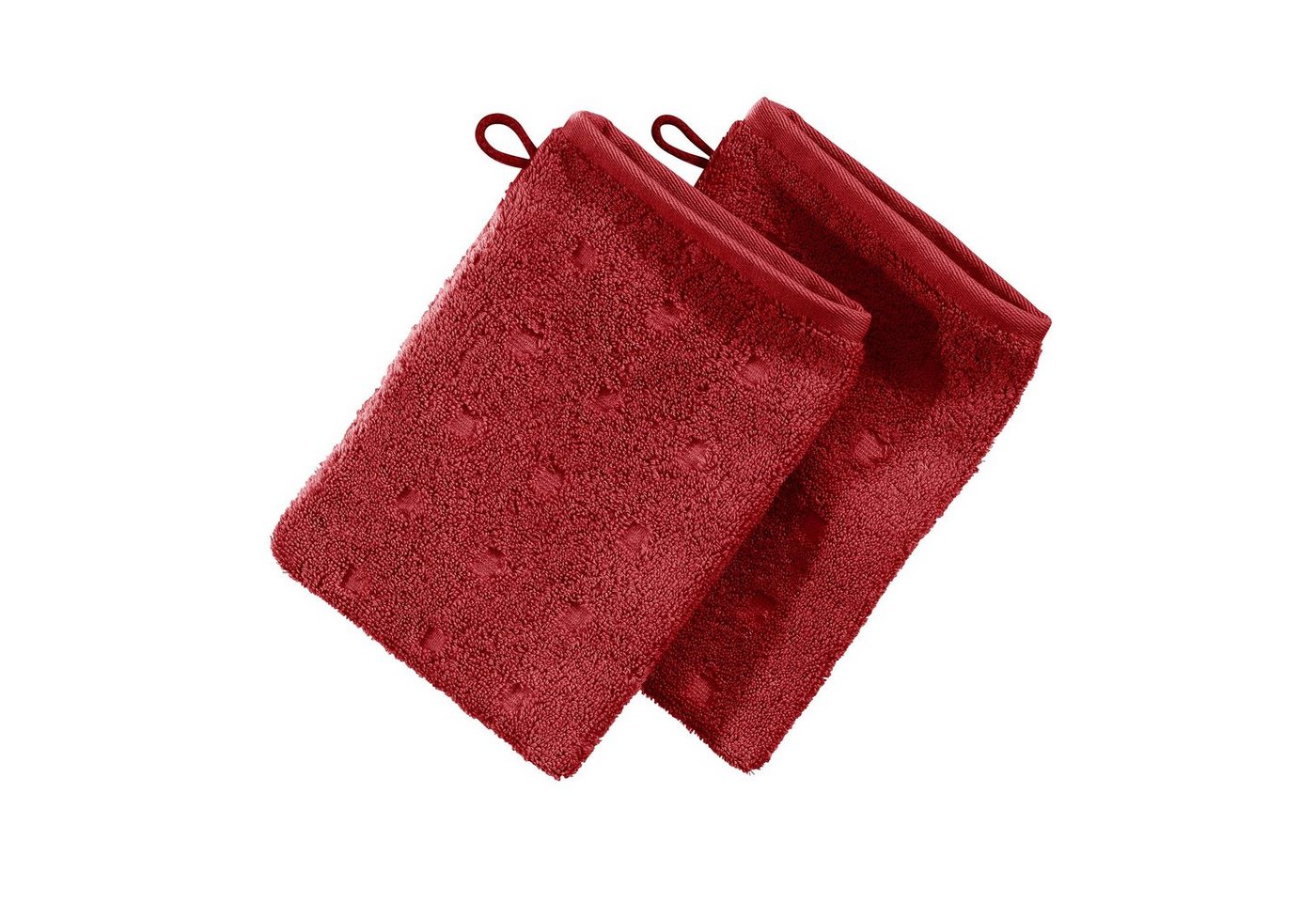 Möve Waschhandschuh Waschhandschuh 2er-Pack "Quadretti", Frottier, Walk-Frottier Uni von Möve