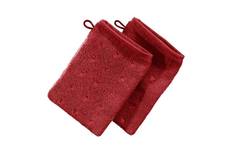 Möve Waschhandschuh Waschhandschuh 2er-Pack "Quadretti", Frottier, Walk-Frottier Uni von Möve