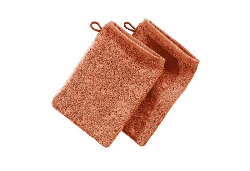 Möve Waschhandschuh Waschhandschuh 2er-Pack "Quadretti", Frottier, Walk-Frottier Uni von Möve