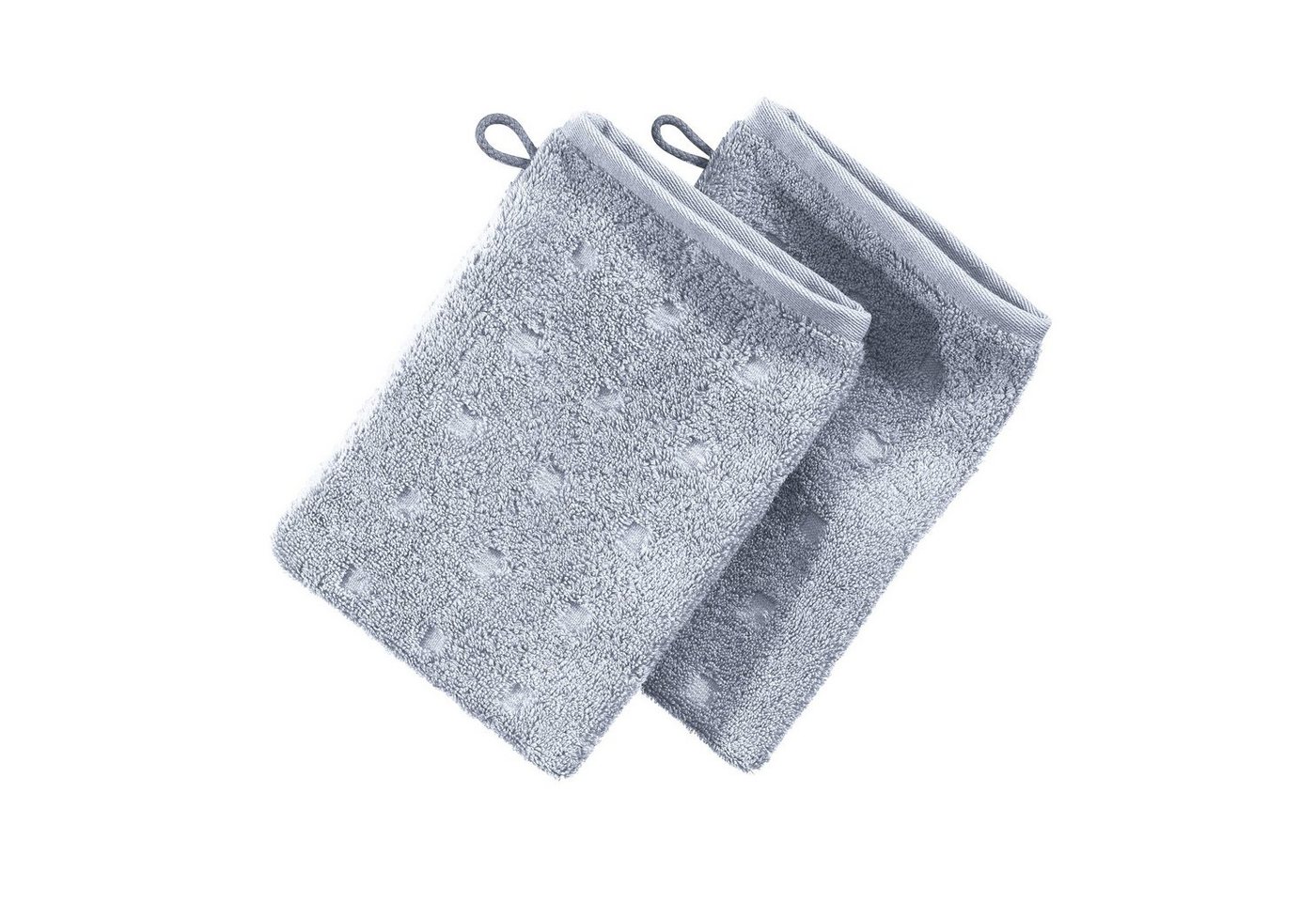 Möve Waschhandschuh Waschhandschuh 2er-Pack "Quadretti", Frottier, Walk-Frottier Uni von Möve