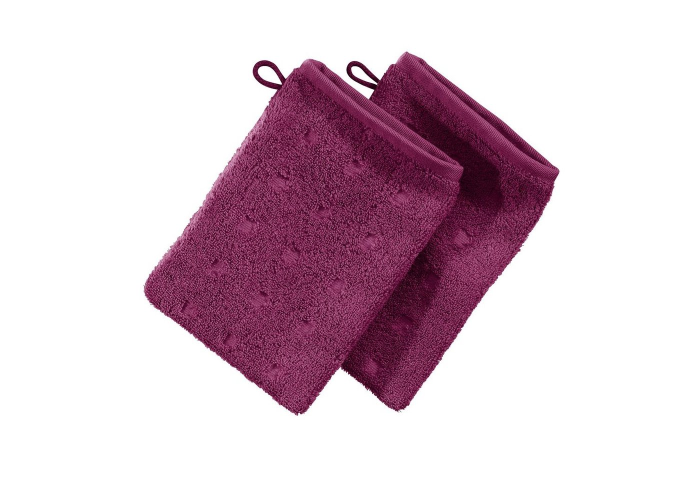 Möve Waschhandschuh Waschhandschuh 2er-Pack "Quadretti", Frottier, Walk-Frottier Uni von Möve