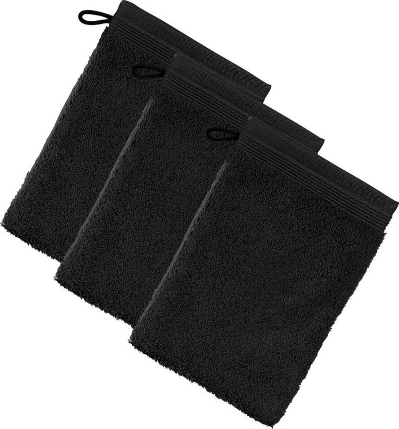 Möve Waschhandschuh Waschhandschuh "Superwuschel" 3er-Pack, Frottier, Walk-Frottier Uni von Möve