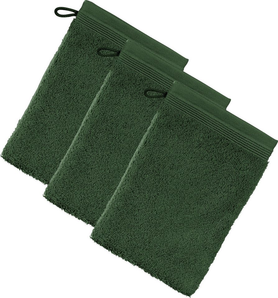 Möve Waschhandschuh Waschhandschuh "Superwuschel" 3er-Pack, Frottier, Walk-Frottier Uni von Möve